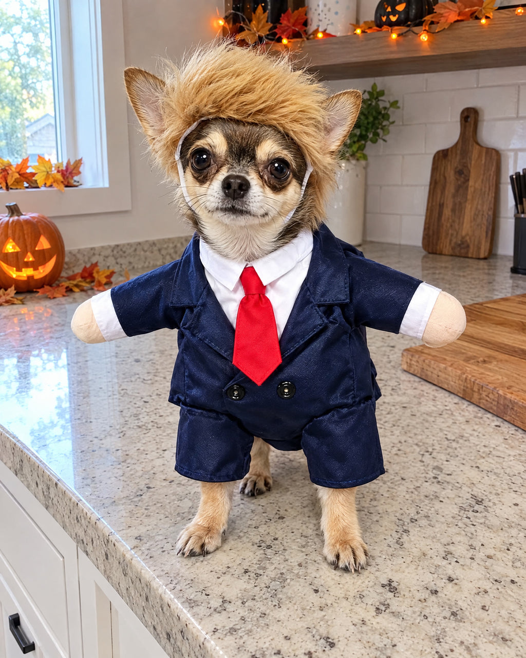 Presidential Pup — Wig & Briefcase Costume