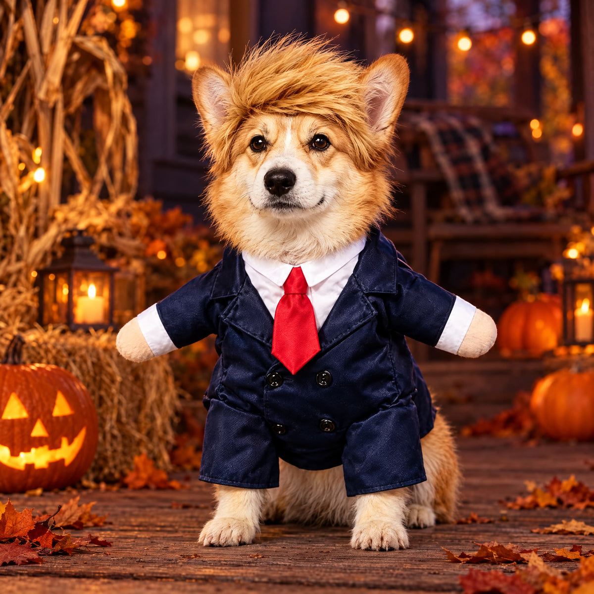 Presidential Pup — Wig & Briefcase Costume